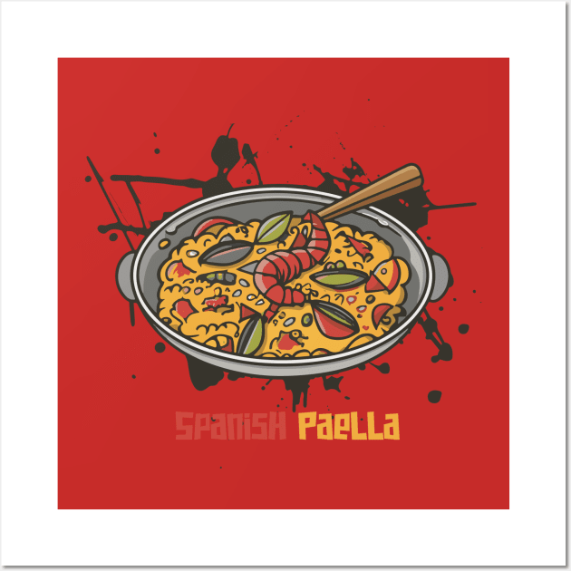 National Spanish Paella Day – March Wall Art by irfankokabi